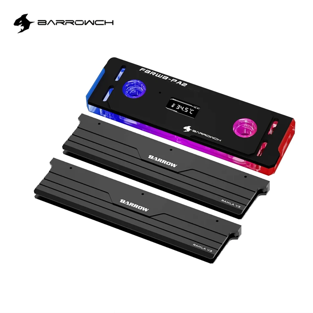 Ddr5 Rgb Ram - บล็อกระบายความร้อนด้วยน้ำสำหรับหน่วยความจำ Barrowch DDR5/DDR4 พร้อมหน้าจอแสดงผลดิจิตอล TFT ไฟ
