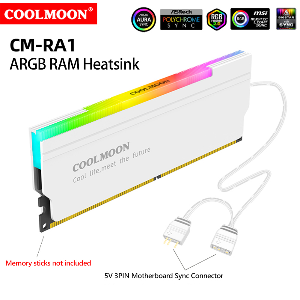 COOLMOON 5V-3PIN ARGB RAM ฮีทซ - Ddr5 Rgb Ram บทวิจารณ์และราคา