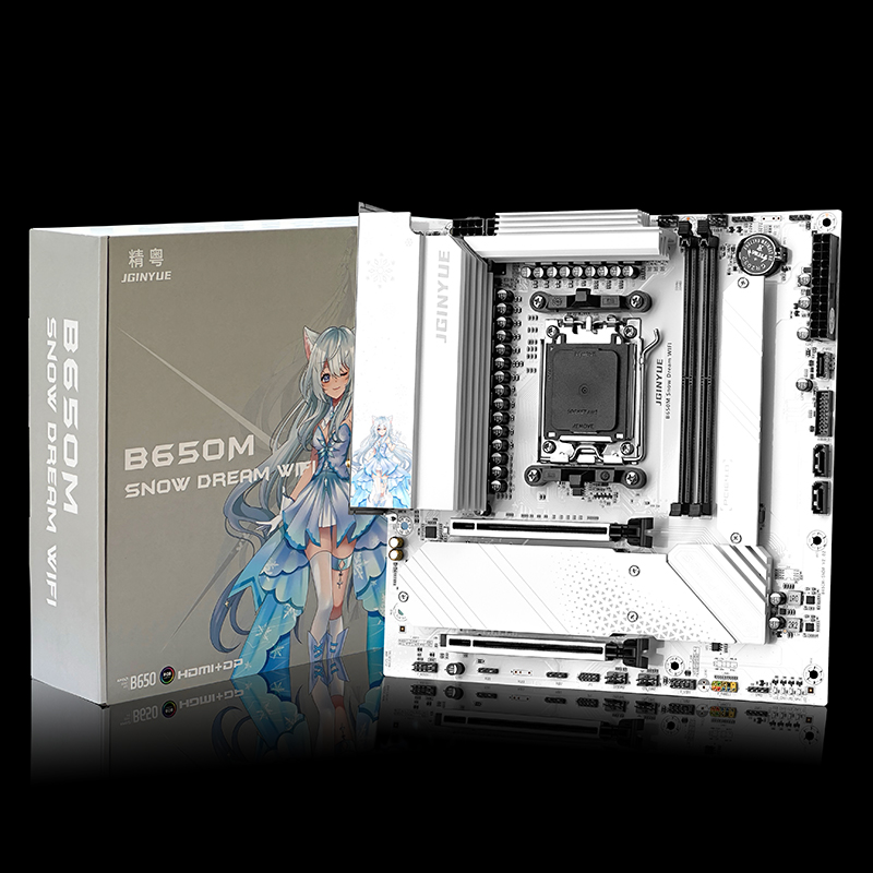 JGINYUE B650M Snow Dream WiFi  - Ddr5 Rgb Ram บทวิจารณ์และราคา